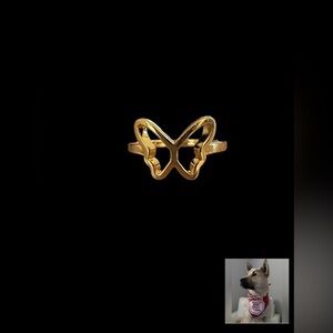 18k GOLD PLATED ON 925 STERLING SILVER RING SIZE 5